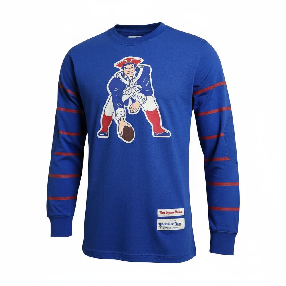 🆕 Mitchell & Ness Men's New England Patriots Cornerback Long Sleeve Jersey